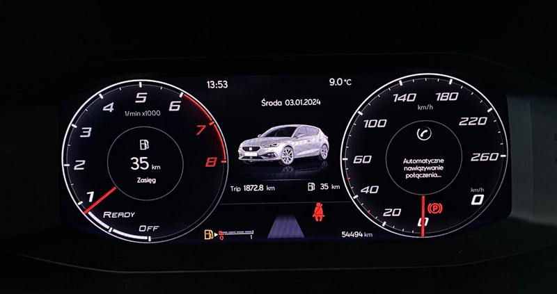 Seat Leon cena 79900 przebieg: 54450, rok produkcji 2021 z Sobótka małe 277
